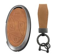 WUZUTU - Funda de piel para llave de coche inteligente sin llave, compatible con Hyundai Ioniq 5 6 Grandeur GN7 Kona Elantra Santa Fe Santa Cruz Tucson 2024 2025, buena protección, duradera carcasa C