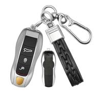 WUZUTU Funda de plástico ABS de alta calidad para llavero de coche, compatible con Porsche Macan Cayenne Panamera 911 918 Boxster Cayman 718 958 996 997 GT3 944, accesorios para llavero, bolsa para