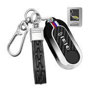 WUZUTU Funda de silicona que brilla en la oscuridad para llave de coche compatible con Fiat 500 500C 500L 500X Doblo Ducato Delta Fiorino Punto Palio Qubo Scudo Sedici Carcasa de aleación de zinc