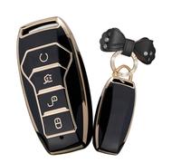 WUZUTU Funda de TPU para llave de coche compatible con BYD Han Ev Tang Dm Qin Plus Song Pro Max Yuan Generation Atto3 Hebilla E-Seed GT impermeable accesorios de coche soporte para llaves-B negro