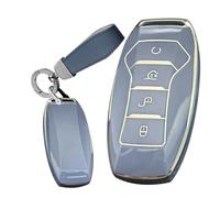 WUZUTU Funda de TPU suave para mando a distancia inteligente sin llave compatible con BYD Han Ev Tang Dm Qin Plus Song Pro Max Yuan Generation Atto3 Hebilla E-Seed GT Protección completa Llavero - A