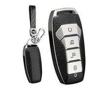 WUZUTU - Funda duradera para llavero de coche compatible con BYD Han Ev Tang Dm Qin Plus Song Pro Max Yuan Generation Atto3 Hebilla E-Seed GT TPU suave Smart Key Shell - A plateado