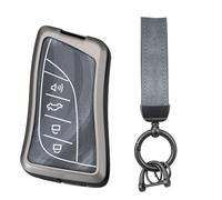 WUZUTU Funda duradera para llavero de coche compatible con Lexus ES is US LS LC NX RX LX RC GX UX TX Series ES200 ES300h ES250 ES350 ES260 2018-2025 - Soporte metálico de cuero para llaves con 4