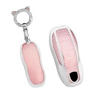 WUZUTU Funda inteligente para llave de coche compatible con Porsche Macan Cayenne 911 918 958 996 997 Boxster Cayman Panamera Old Style Durable TPU Protección completa carcasa de 4 botones B rosa