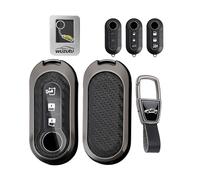 WUZUTU Funda para llave a prueba de polvo compatible con Lveco Daily para Citroen Jumper Nemo Relay para Lancia Ypsilon Musa Metal + Funda protectora de cuero Funda de llave Accesorios Llavero C
