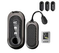 WUZUTU Funda para llave a prueba de polvo compatible con Lveco Daily para Citroen Jumper Nemo Relay para Lancia Ypsilon Musa Metal + Funda protectora de cuero Funda para llave Accesorios Llavero B