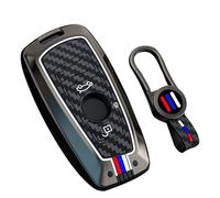 WUZUTU Funda para llave de coche compatible con BMW Serie 1 2 3 4 5 6 7 Series X3 X4 M2 M3 M4 M5 M6 F12 F20 F21 F22 F25 F30 F31 GT3 Z4 Marco de metal iluminado de silicona soporte para llave A1 Negro