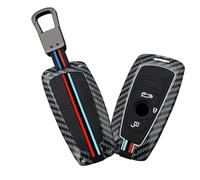 WUZUTU Funda para llave de coche compatible con BMW Serie 1 2 3 4 5 6 7 Series X3 X4 M2 M3 M4 M5 M6 F12 F20 F21 F22 F25 F30 F31 GT3 Z4 Marco de metal iluminado Soporte para llaves A1-3 Botones