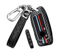 WUZUTU Funda para llave de coche compatible con BMW Serie 2/3/5/7 X1 U11 U12 X4M F98 LC1 X5 F95 G05 XM G09 Marco de metal iluminado Funda de silicona para llave C1 5 botones