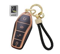 WUZUTU Funda para llave de coche compatible con BYD Shark 6 Seal Atto 3 Dolphin Surf Song Plus EV Han Tang Phnom Penh Caja de Llave Mando a Distancia Llavero Accesorios Negro