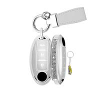 WUZUTU Funda para llave de coche compatible con Infiniti Q30 Q50 Q60 Q70 Q70L QX50 QX60 QX70 QX80 EX35 Key Fob TPU Cover a prueba de polvo llavero accesorios C plata