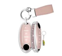 WUZUTU Funda para llave de coche compatible con Infiniti Q30 Q50 Q60 Q70 Q70L QX50 QX60 QX70 QX80 EX35 Key Fob TPU Cover a prueba de polvo llavero accesorios D-Rosa