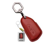 WUZUTU Funda para llave de coche compatible con Seat Leon 2025 Leon MK 4 para Cupra Formentor Born Ateca Terramar Key Fob Funda de piel a prueba de polvo Llavero Accesorios Rojo