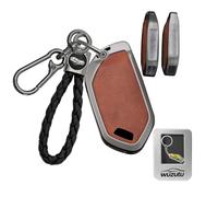 WUZUTU Funda para llave de coche con marco metálico Compatible con Kia EV6 2024 Telluride EV3 Picanto 2025 Sportage 2026 Sorento Funda de llave de cuero Bolso para llaves Funda protectora Llavero