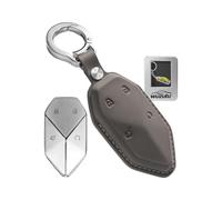 WUZUTU Funda para llave de coche sin llave inteligente compatible con BYD Equation DMI Formula Leopard Super 3 5 8 9 2023 2024 2025 funda de cuero impermeable para llavero con 4 botones B marrón