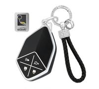 WUZUTU Funda para llave de TPU con llavero compatible con Changan Deepal L07 S05 SUV S09 S07 BEV PHEV 2025 2026 funda protectora para llave de coche accesorios B-negro