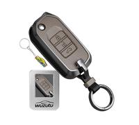 WUZUTU Funda para llave plegable con metal compatible con Honda Jazz Cross Accord Insight Odyssey Civic City 2017 2018 Funda de piel para llave Accesorios Estuche 3 botones gris oscuro
