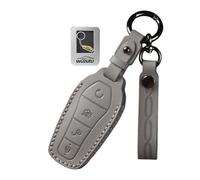 WUZUTU Funda para llave retro compatible con BYD Dolphin Surf Shark 6 Seal U DM-i Atto 2 Song Plus EV 2026 2025 2024, cosido a mano, resistente a los golpes, funda para llaves a prueba de polvo, gris