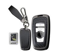 WUZUTU Funda para llave sin llave compatible con BMW Serie 5 F10 F11 1er F20 F21 F31 X1 F11 318i X3 F25 X4 F26 GT3 GT5 Marco de metal llavero accesorios llavero A