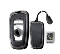 WUZUTU Funda para llave sin llave compatible con BMW Serie 5 F10 F11 1er F20 F21 F31 X1 F11 318i X3 F25 X4 F26 GT3 GT6 Marco de metal llavero accesorios llavero B