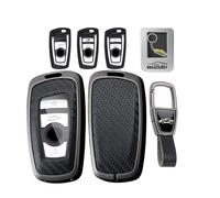 WUZUTU Funda para llave sin llave compatible con BMW Serie 5 F10 F11 1er F20 F21 F31 X1 F11 318i X3 F25 X4 F26 GT3 GT7 Marco de metal llavero accesorios llavero C