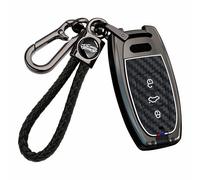 WUZUTU Funda para llavero de coche compatible con BMW Audi A1 A3 8P A4 B8 B9 A5 A6 C7 A7 A8 Q3 Q5 Q7 Q8 C8 D5 4M RS3 S4 S5 S7 TT Carcasa de aleación de zinc luminosa de silicona inteligente soporte