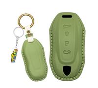 WUZUTU Funda protectora de piel sintética para llave de coche compatible con Porsche Macan EV Macan 4 2024 2025, accesorios impermeables a prueba de caídas, funda protectora para llaves, 4 botones