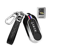 WUZUTU Funda protectora para llave de coche con marco de metal compatible con Fiat 500 500C 500L MPV 500X Ducato Delta Panda Palio Qubo Scudo Sedici Stilo Linea 2017 funda protectora de silicona
