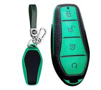 WUZUTU Práctica funda de TPU para llave de coche compatible con BYD Qin Plusdmi Atto 3 Han EV Dolphin Song Pro Smart Keyless Entry Remote Control Soft Full Protection Key Shell Bag with Keyring-A