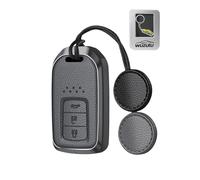 WUZUTU Schlüsselbox Schlüsselhülle Schlüsselanhänger Schlüssel Schutz Etui Kompatibel mit Honda Odyssey Fit City Jazz XR-Z Vezel HRV CRV EX Grace Spirior Ridgeline Schlüsseletui 3 Tasten B-Dunkelgrau