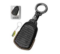 WUZUTU Smart Autoschlüssel Hülle Cover Kompatibel mit Cadillac DTS CT4 XT6 XT5 XT4 XTS Cts ATS SRX für Escalade ESV Premium Schlüsselhülle Leder Schlüsselcover Schutz Schlüsselgehäuse B Orange-1