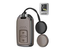 WUZUTU Smart Key Autoschlüssel Hardcover Schutzhülle Schlüsselhülle Cover Kompatibel mit Honda Civic 2021 Accord Jade Hybrid 2015 HRV XRV CRV Fit Jazz Vezel City Schlüsselanhänger 2 Tasten Hellgrau