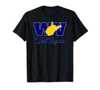 WV West Virginia Mountain State Código de Esquema 304 Estilo Art Camiseta
