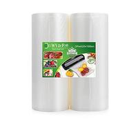 WVacFre 2 Rollos 20x1500cm Rollo Bolsas Envasar al Vaci Vacio Alimentos Bolsas de Vacío de Alimentos,Bolsas para Envasar al Vacío Envasado al Vacío para Alimentos Sin BPA
