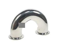 WVAIUPIX Abrazadera triple de acero inoxidable 304 de 45 mm O/D 304 para virola OD de 64 mm, codo de 180 grados