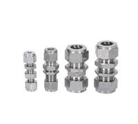 WVAIUPIX Ajuste de tubo O/D de 3-25 mm, 1/20.3 cm, 1/10.2 cm, 3/20.3 cm, 1/5.1 cm, 3/10.2 cm 304 de acero inoxidable 304 de compresión neumática (4 mm)