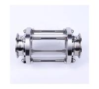WVAIUPIX Brewing Diopter - Abrazadera triple de 2.5 pulgadas x 57 mm, tubo OD SUS 304, acero inoxidable, vista de flujo de vidrio, cerveza casera