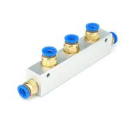 WVAIUPIX Con accesorios de 8 mm, 2/3/4/5/6/7/8/9/10 maneras, divisor de bloque de aire neumático de 20 x 25 mm (3 vías y 5 puertos)