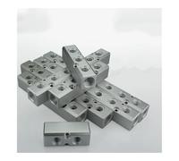 WVAIUPIX Con conector rápido de 1/2 pulgada, 30 x 30 mm, G1/2 pulgadas en 2-12 maneras, divisor de bloque de aire de aluminio sólido de 32 mm de espacio (7 vías y 9 puertos)