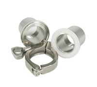 WVAIUPIX Juego de 1/10.2 cm 3/20.3 cm 1/5.1 cm 3/10.2 cm 2.5 cm 5.1 cm BSPT hembra x 3.8 cm 5.1 cm 6.3 cm Tri Clamp 304 de acero inoxidable 304 accesorio de montaje (1-1/4 pulgadas)
