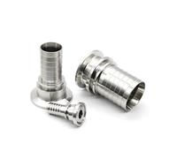 WVAIUPIX Junta a presión de manguera de 1/5.1 cm 3/10.2 cm 2.5 cm 3/10.2 cm 3.8 cm 5.1 cm 6.3 cm 7.6 cm 10.2 cm x Tri Clamp SUS 316L cerveza casera de acero inoxidable (38 mm Barb K50.5 mm)