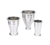 WVAIUPIX Tri Clamp 3.8 cm-10.2 cm Fit Tube O.D 45/51/57/63/76/89/102/108/114mm OD 304 Tubo reductor de acero inoxidable (76mm-38mm)