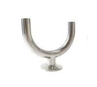 WVAIUPIX Tubo de 19 mm-63 mm OD 3.8 cm 5.1 cm 7.6 cm Tri Clamp Butt Weld U Curva 3 vías 304 Acero inoxidable Splitter Homebrew (63 mm OD K77.5MM_U tipo)