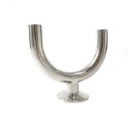 WVAIUPIX Tubo de 19 mm-63 mm OD 3.8 cm 5.1 cm 7.6 cm Tri Clamp Butt Weld U Curva 3 vías 304 Acero inoxidable Splitter Homebrew (63 mm OD K77.5MM_U tipo)