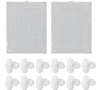 Wvapzwr 2 separadores de pecera, placa de rejilla de plástico cortable, separadores de acuario con 12 ventosas, separador de peces transparente diseñado para bricolaje fácil de doblar, 13 x 10