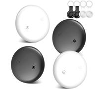 Wvoillty Android Smart Tag Smart Tag Compatible con Google Mi Dispositivo Buscar APP, IP67 resistente al agua, para llaves, equipaje de viaje, maleta, 2 unidades blancas + 2 unidades negras, con funda