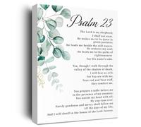 WVPJJNXAFN Christian Wall Decor: Psalm 23 Scripture Art Print with The Lord is My Shepherd Quote - Inspirational Gift for Baptism, Prayer & Faithful Living(Framed,16x24inch(40x60cm))