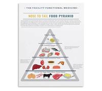 WVPJJNXAFN Healthy Eating Poster Carnivore Diet Food Pyramid Chart for Low Carb Lifestyle Kitchen Health Clinic Wellness Decor(Unframed,12x18inch(30x45cm))