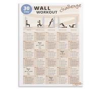 WVPJJNXAFN Wall Workout Challenge 30 Days Canvas Print Strength Training Guide Calisthenics Poster Wall Decor Living Room Bedroom Home Gym(Unframed,16x24inch(40x60cm))