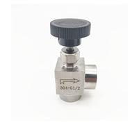 WVRWFDLW 1/8 "1/4" 3/8 "1/2" 304 válvula de Aguja de Hilo Femenino de Acero Inoxidable Instrumento válvula reguladora de Flujo válvula de Globo Tipo ángulo Recto(0.5 Inch)